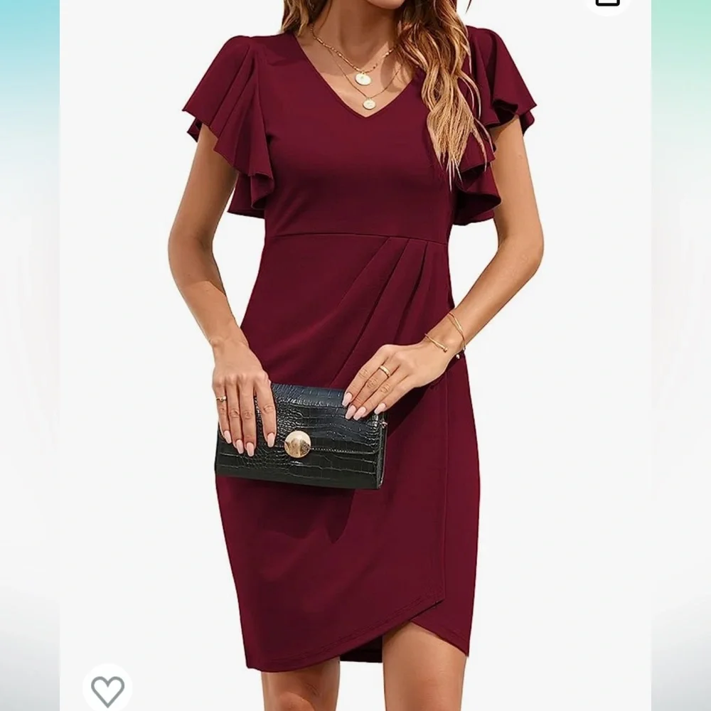 Women’s Ruffle Sleeve Dress - Picture 1 of 4